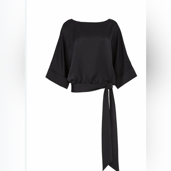 Trina Turk Tops - Trina Turk XS Black Women's Blouse with Tie Detail